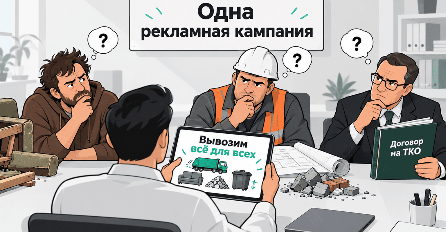 Яндекс Директ для вывоза мусора